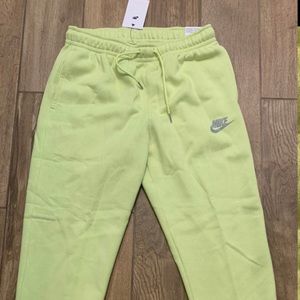 Nike cuffed NSW Joggers sweatpants in lime NEW size Large cross-posted, bundle?